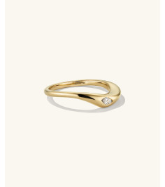 Organic Dôme Thin Marquise Cut Nesting Ring