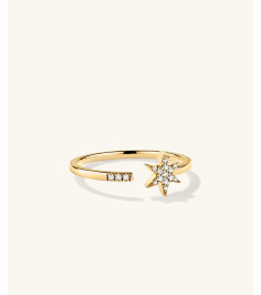 Pavé Diamond Star Open Ring