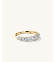 Pavé Diamond Thin Dôme Ring
