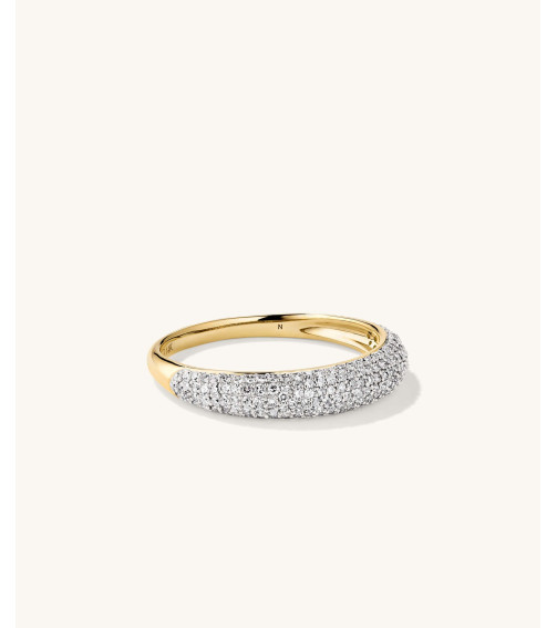 Pavé Diamond Thin Dôme Ring